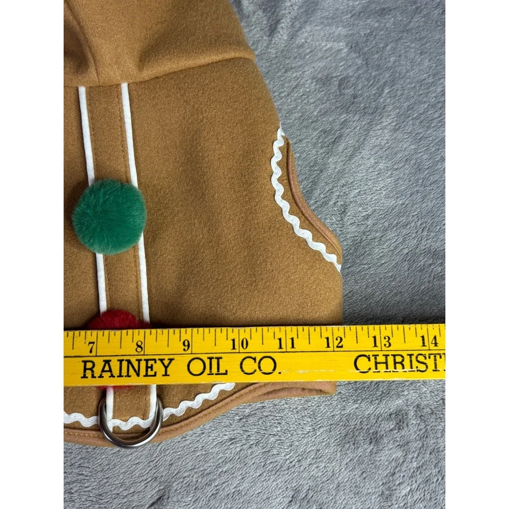 Gingerbread Dog Harness‎ Large Tan Canvas Christmas Holiday Hooded Costume